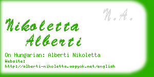 nikoletta alberti business card